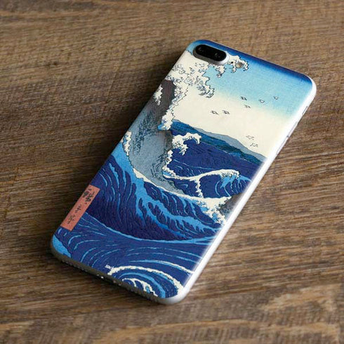Hiroshige View of the Naruto whirlpools at Awa iPhone 8 Plus Skin