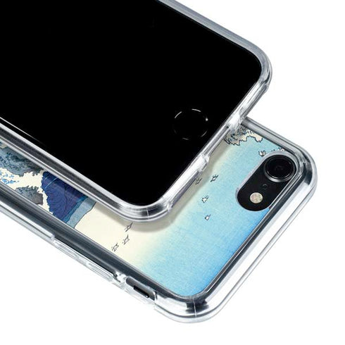 Hiroshige View of the Naruto whirlpools at Awa iPhone SE (2nd & 3rd Gen) Clear Case