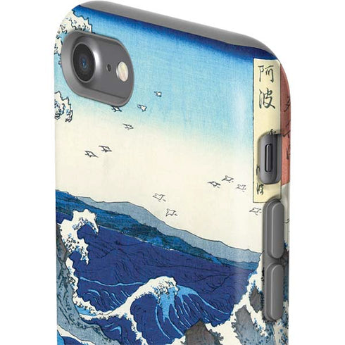 Hiroshige View of the Naruto whirlpools at Awa iPhone SE (2nd & 3rd Gen) Pro Case