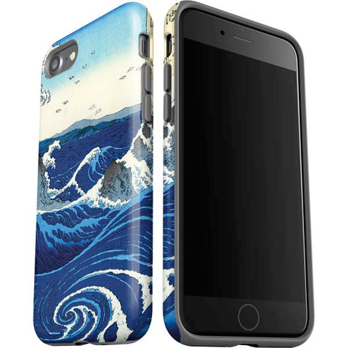 Hiroshige View of the Naruto whirlpools at Awa iPhone SE (2nd & 3rd Gen) Pro Case
