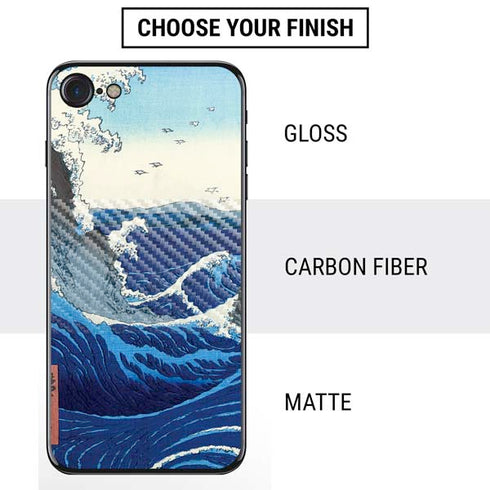 Hiroshige View of the Naruto whirlpools at Awa iPhone SE (2nd & 3rd Gen) Skin