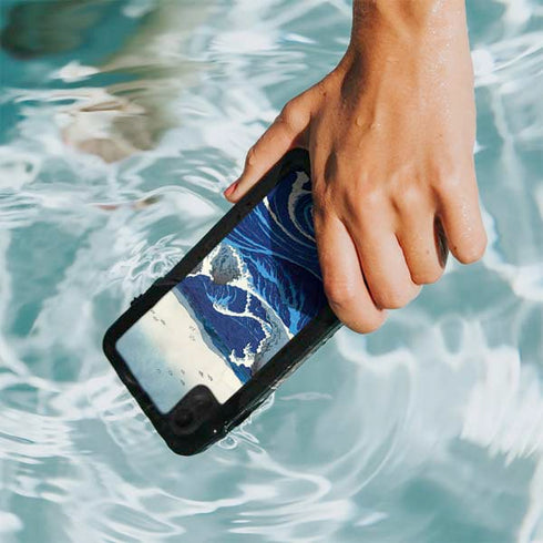 Hiroshige View of the Naruto whirlpools at Awa iPhone XR Waterproof Case