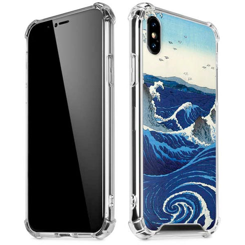 View of the Naruto whirlpools at Awa by Hiroshige iPhone XS Max Clear Case
