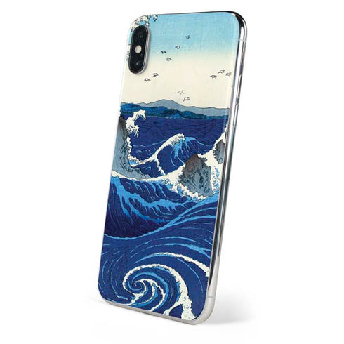 Hiroshige View of the Naruto whirlpools at Awa iPhone XS Skin