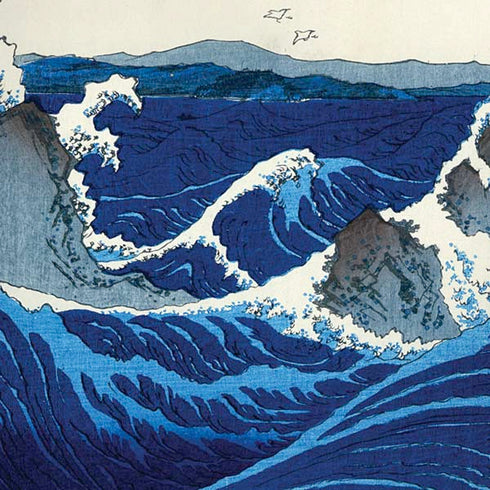 Hiroshige View of the Naruto whirlpools at Awa iPhone XS Skin
