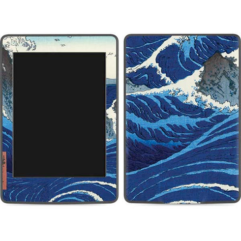 Hiroshige View of the Naruto whirlpools at Awa Amazon Kindle Skin