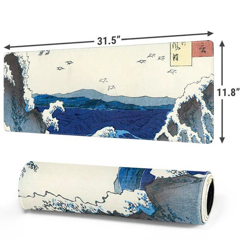 View of the Naruto whirlpools at Awa by Hiroshige Gaming Mouse Pad