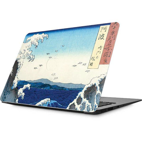 Hiroshige View of the Naruto whirlpools at Awa Apple MacBook Skin