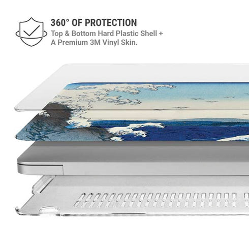 View of the Naruto whirlpools at Awa by Hiroshige MacBook Air 13in M1 (2021) Case plus Skin