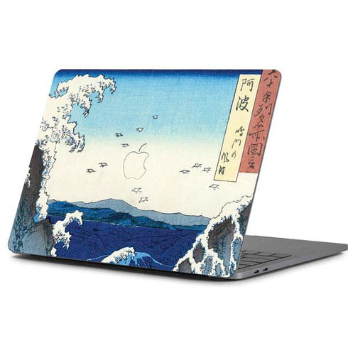 Hiroshige View of the Naruto whirlpools at Awa Apple MacBook Pro 13-inch Skin