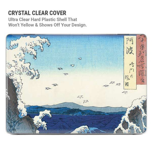 View of the Naruto whirlpools at Awa by Hiroshige MacBook Pro 16in (2021-25) Case plus Skin