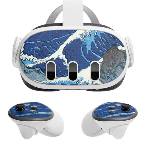 View of the Naruto whirlpools at Awa by Hiroshige Meta Quest 3 Skin
