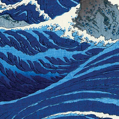 Hiroshige View of the Naruto whirlpools at Awa Moto E5 Play Skin