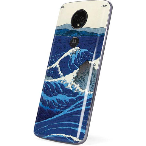 Hiroshige View of the Naruto whirlpools at Awa Moto E5 Plus Skin