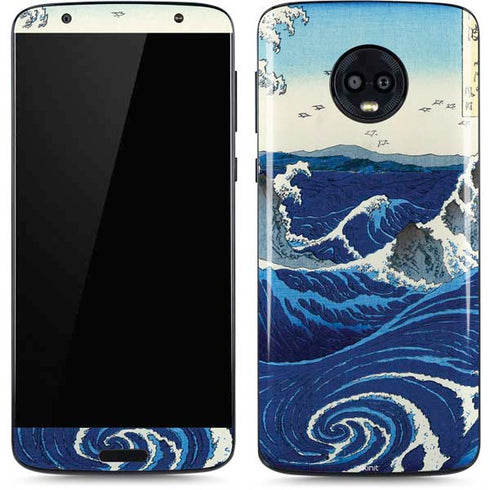 Hiroshige View of the Naruto whirlpools at Awa Moto G6 Skin