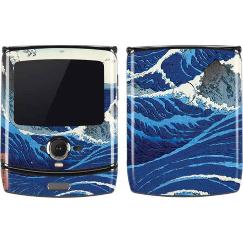 Hiroshige View of the Naruto whirlpools at Awa Motorola RAZR Skin