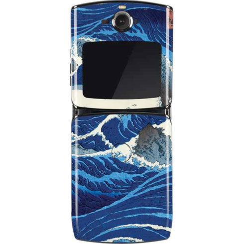 Hiroshige View of the Naruto whirlpools at Awa Motorola RAZR Skin