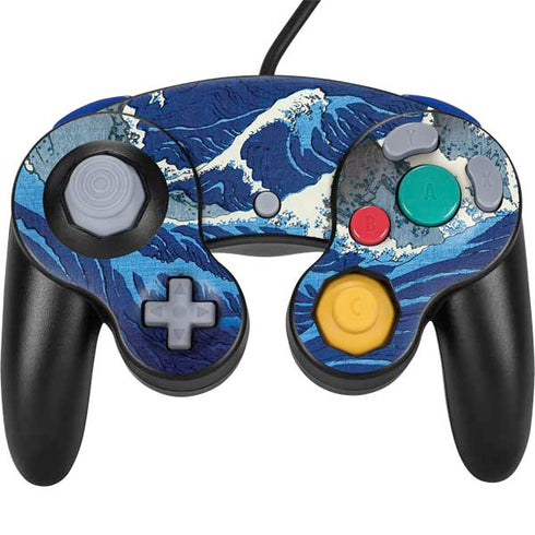 Hiroshige View of the Naruto whirlpools at Awa Nintendo GameCube Controller Skin