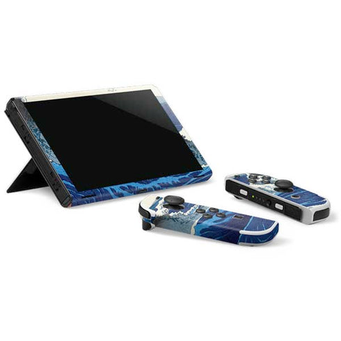 Hiroshige View of the Naruto whirlpools at Awa Nintendo Switch OLED (2021) Skin