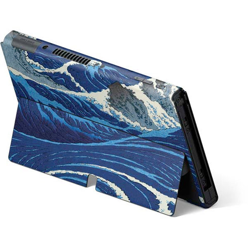 Hiroshige View of the Naruto whirlpools at Awa Nintendo Switch OLED (2021) Skin