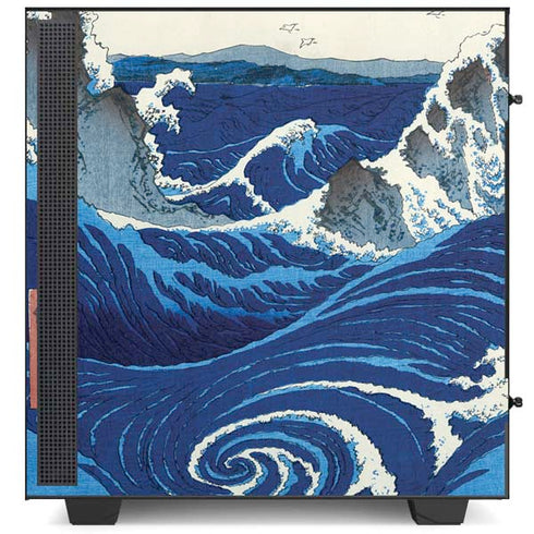 Hiroshige View of the Naruto whirlpools at Awa NZXT H510 Compact ATX Mid-Tower Case Skin
