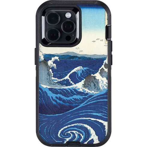 View of the Naruto whirlpools at Awa by Hiroshige Otterbox Defender iPhone Skin