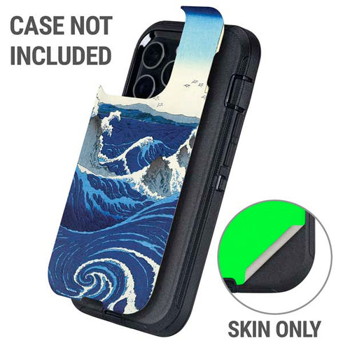 View of the Naruto whirlpools at Awa by Hiroshige Otterbox Defender iPhone Skin