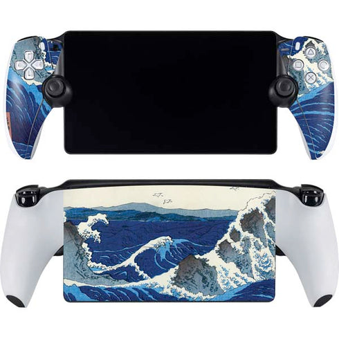 View of the Naruto whirlpools at Awa by Hiroshige PlayStation Portal Remote Player Skin