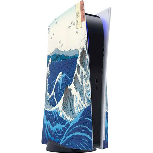 Hiroshige View of the Naruto whirlpools at Awa PS5 Console Skin