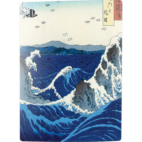 Hiroshige View of the Naruto whirlpools at Awa PS5 Console Skin