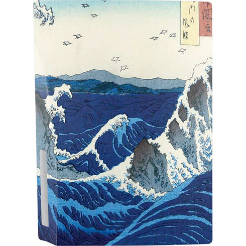 Hiroshige View of the Naruto whirlpools at Awa PS5 Console Skin
