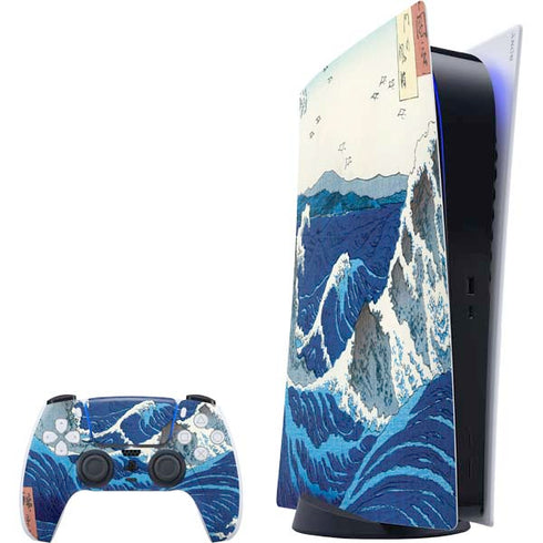Hiroshige View of the Naruto whirlpools at Awa PS5 Digital Edition Bundle Skin