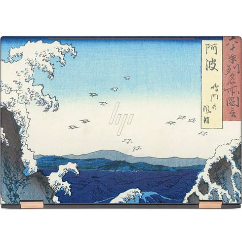 View of the Naruto whirlpools at Awa by Hiroshige HP Spectre Skin