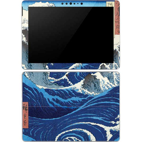 Hiroshige View of the Naruto whirlpools at Awa Surface Go Skin