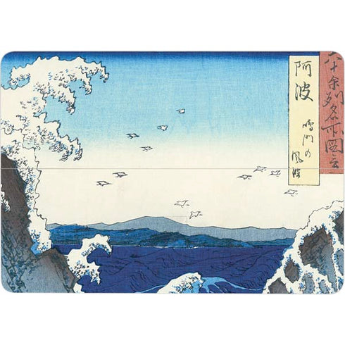 Hiroshige View of the Naruto whirlpools at Awa Surface Laptop Studio Skin
