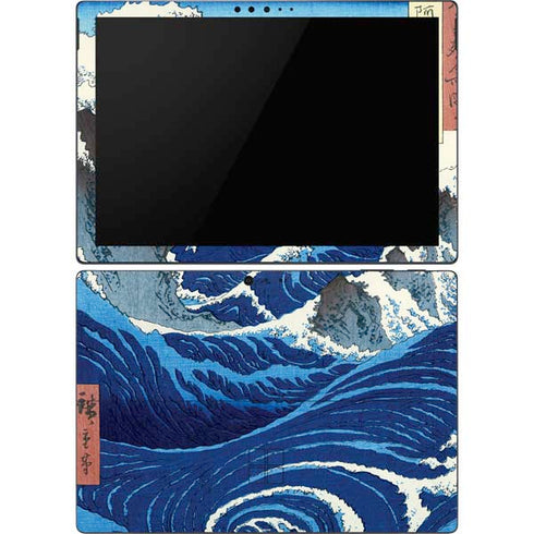 Hiroshige View of the Naruto whirlpools at Awa Surface Pro 6 Skin