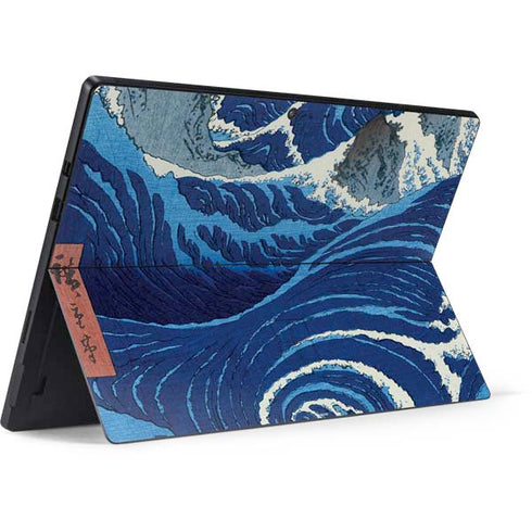 Hiroshige View of the Naruto whirlpools at Awa Surface Pro 7 Skin