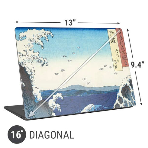 Hiroshige View of the Naruto whirlpools at Awa Universal Laptop 16in (13 x 9.4in) Skin