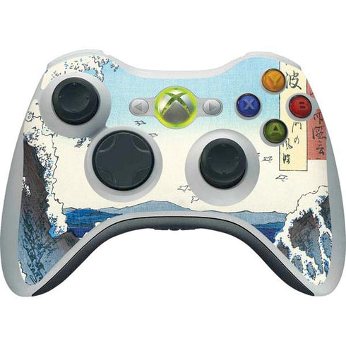 Hiroshige View of the Naruto whirlpools at Awa Xbox 360 Wireless Controller Skin