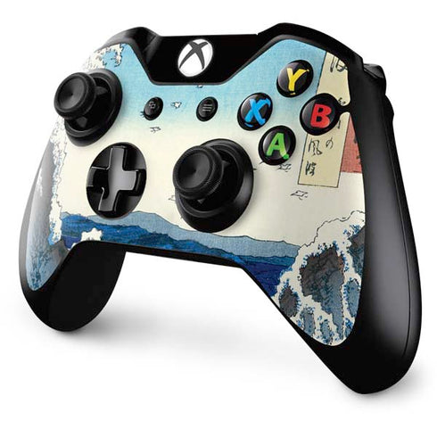 Hiroshige View of the Naruto whirlpools at Awa Xbox One Controller Skin