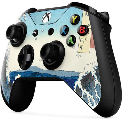 Hiroshige View of the Naruto whirlpools at Awa Xbox One X Controller Skin