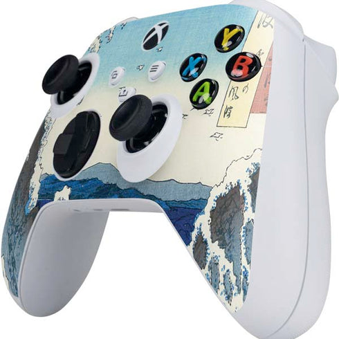 Hiroshige View of the Naruto whirlpools at Awa Xbox Series S Controller Skin