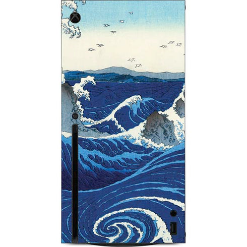 Hiroshige View of the Naruto whirlpools at Awa Xbox Series X Console Skin