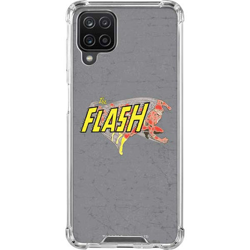 DC Comics The Flash Vintage Action Running Pose Galaxy A12 Clear Case