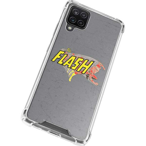 DC Comics The Flash Vintage Action Running Pose Galaxy A12 Clear Case