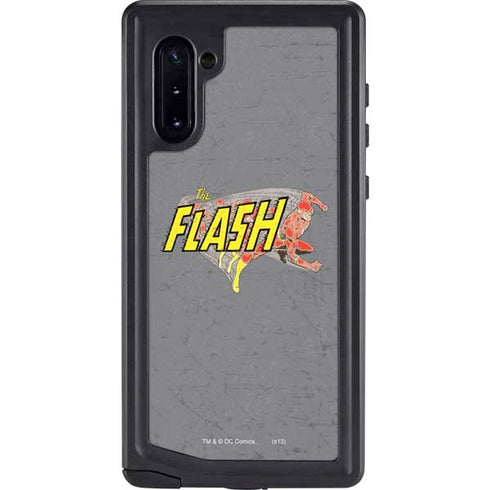 DC Comics The Flash Vintage Action Running Pose Galaxy Note 10 Waterproof Case