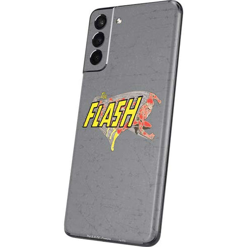 DC Comics The Flash Vintage Action Running Pose Galaxy S21 Plus 5G Skin