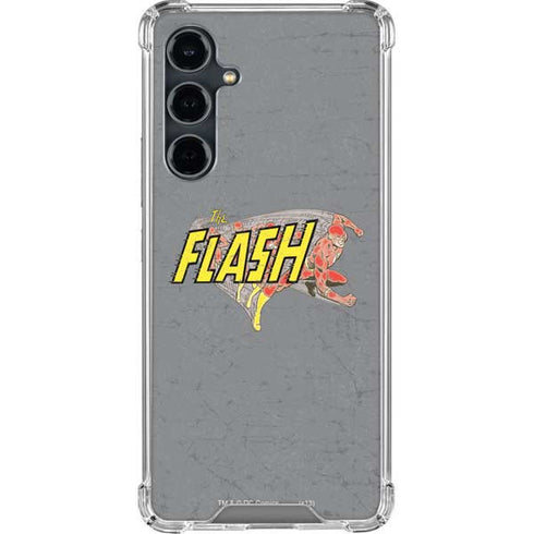 DC Comics The Flash Vintage Action Running Pose Galaxy S23 FE Clear Case