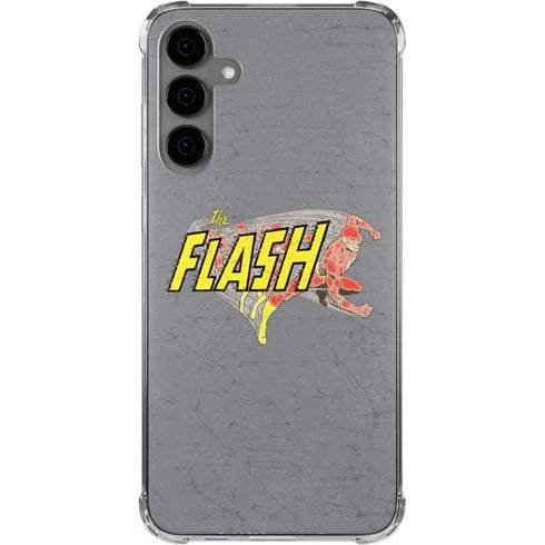 DC Comics The Flash Vintage Action Running Pose Galaxy S24 Plus Clear Case