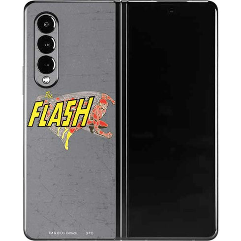 DC Comics The Flash Vintage Action Running Pose Galaxy Z Fold3 5G Skin